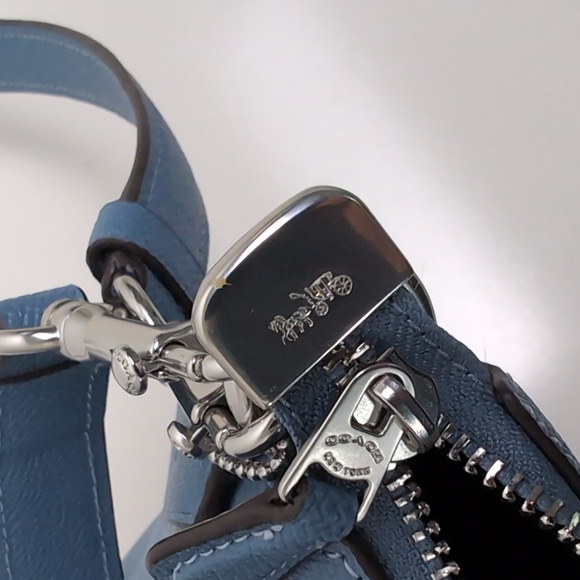 Coach CE584 Clara Leather Shoulder Crossbody Bag Silver/Light Mist (Firm Price) - Picture 12 of 16